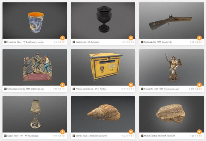 3D modely pro Muzeum | Museum items 3D models