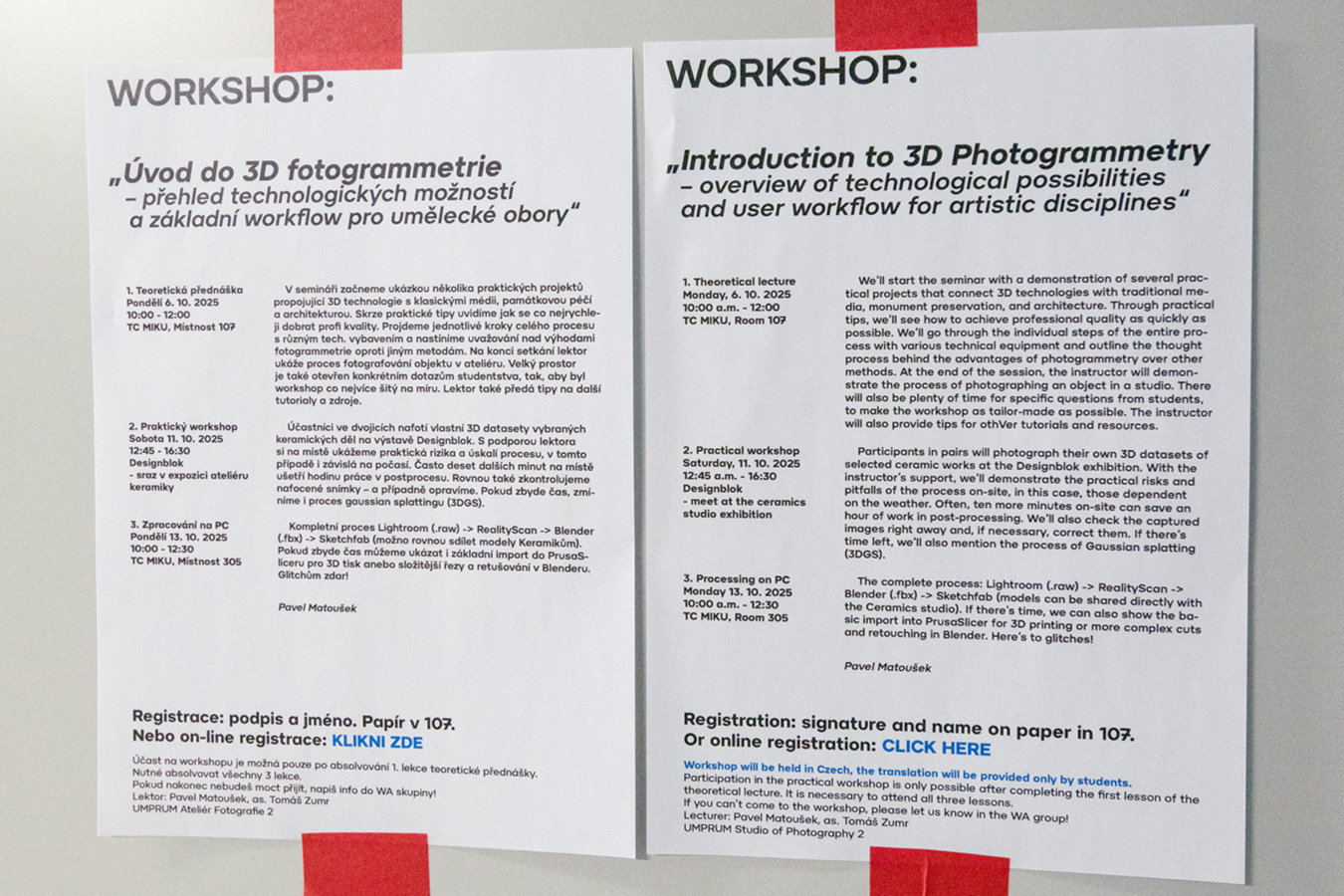 Photogrammetry workshop for UMPRUM academy, Prague Photogrammetry workshop for UMPRUM academy, Prague